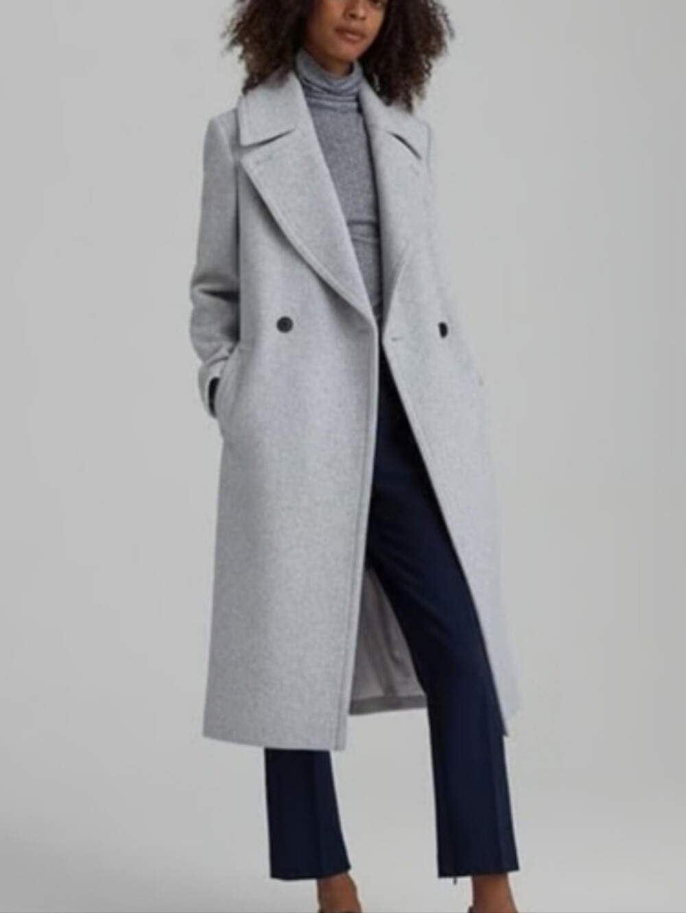 CLUB MONACO DAYLINA WOOL COAT GRAY XS